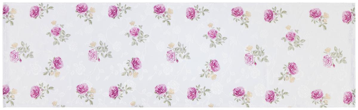 Tischläufer Laura - Altrosa/Weiß, ROMANTIK / LANDHAUS, Textil (40/140cm) - James Wood