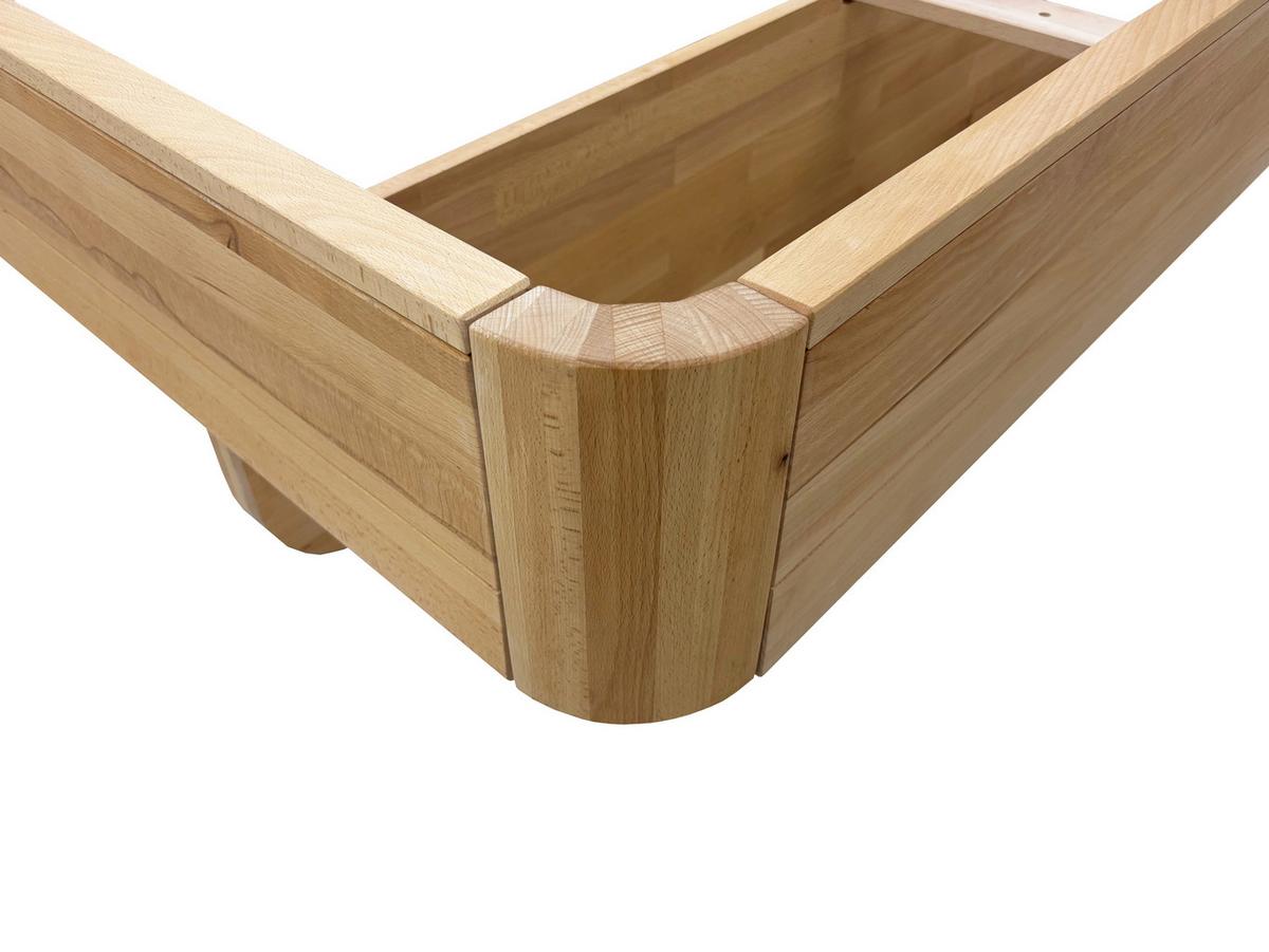 Bett Loom Naturfarben 200x200cm - Beige/Naturfarben, MODERN, Holz/Textil (200/200cm) - MID.YOU