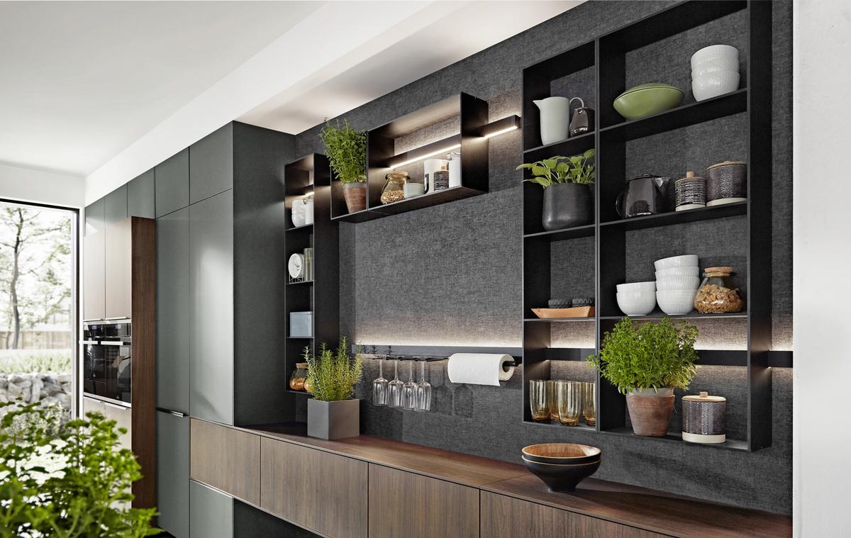 Einbauküche Toronto Frei Planbar - Grau, MODERN, Holzwerkstoff - Vertico