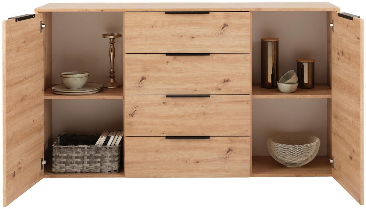 Kommode, Eichefarben Sion 2 - Eiche Artisan, MODERN, Holzwerkstoff (161/93,4/38cm)