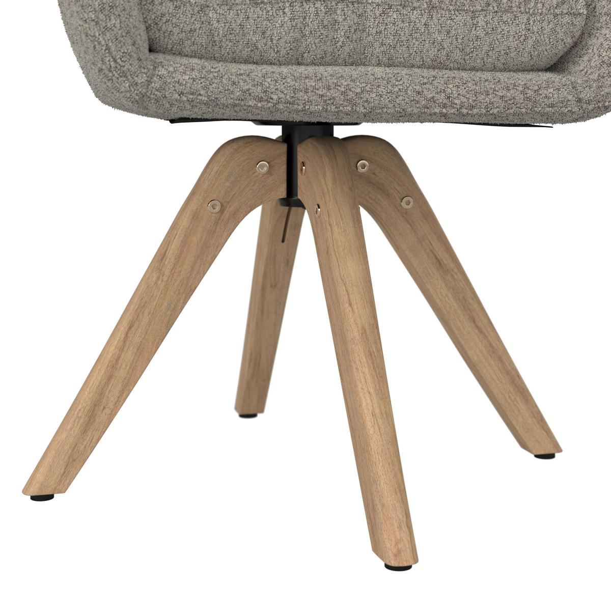 ŽIDLE S PODRUČKAMI JUANA - světle šedá/přírodní barvy, Moderní, dřevo/textil (61/93/65cm) - Bessagi Home