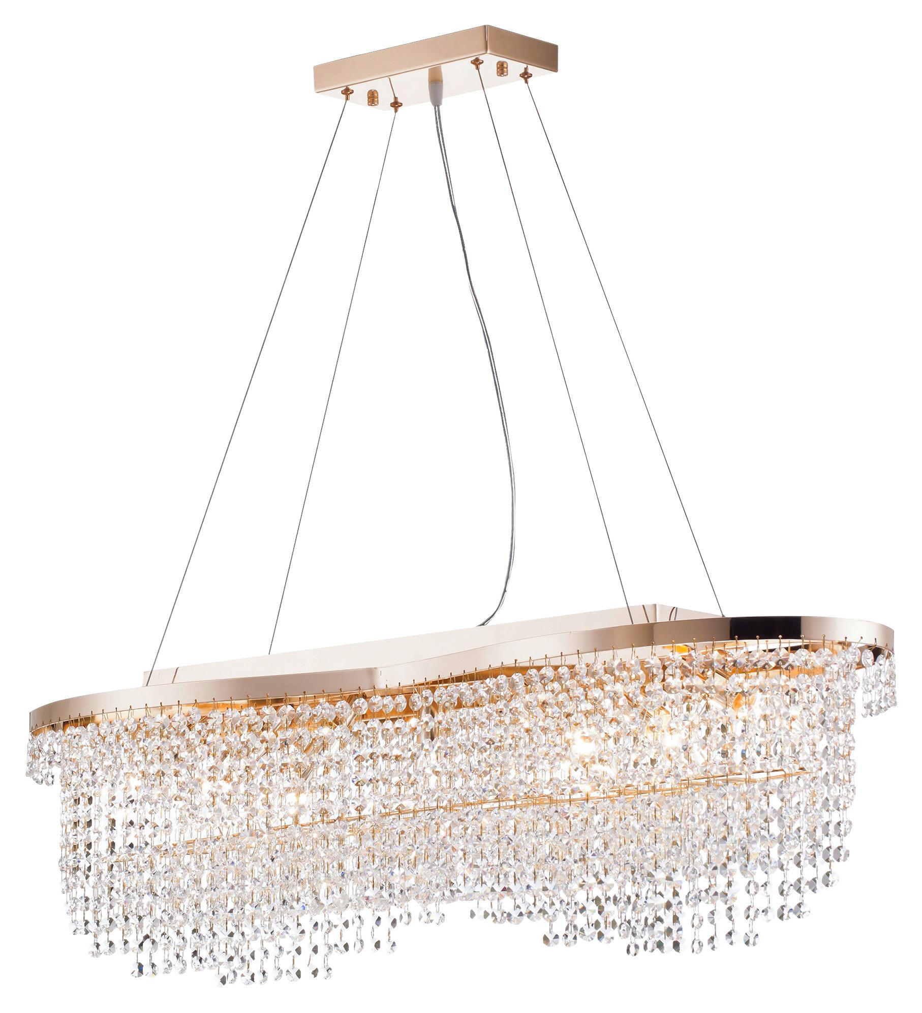 Kronleuchter Toils - Goldfarben, Trend, Glas/Metall (93,3/28/24cm) - MAYTONI