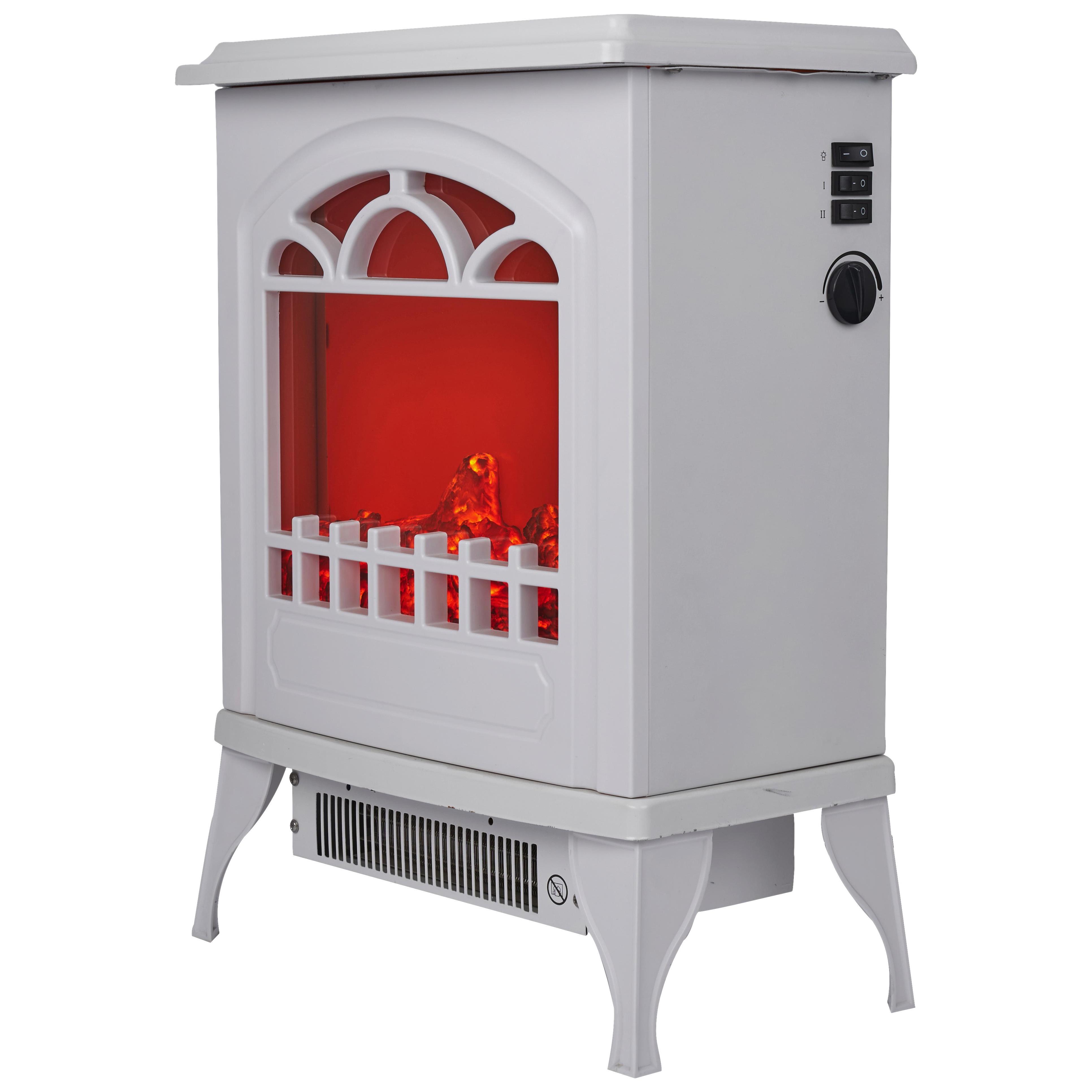 Freistehender Elektrokamin mit Flammeneffekt