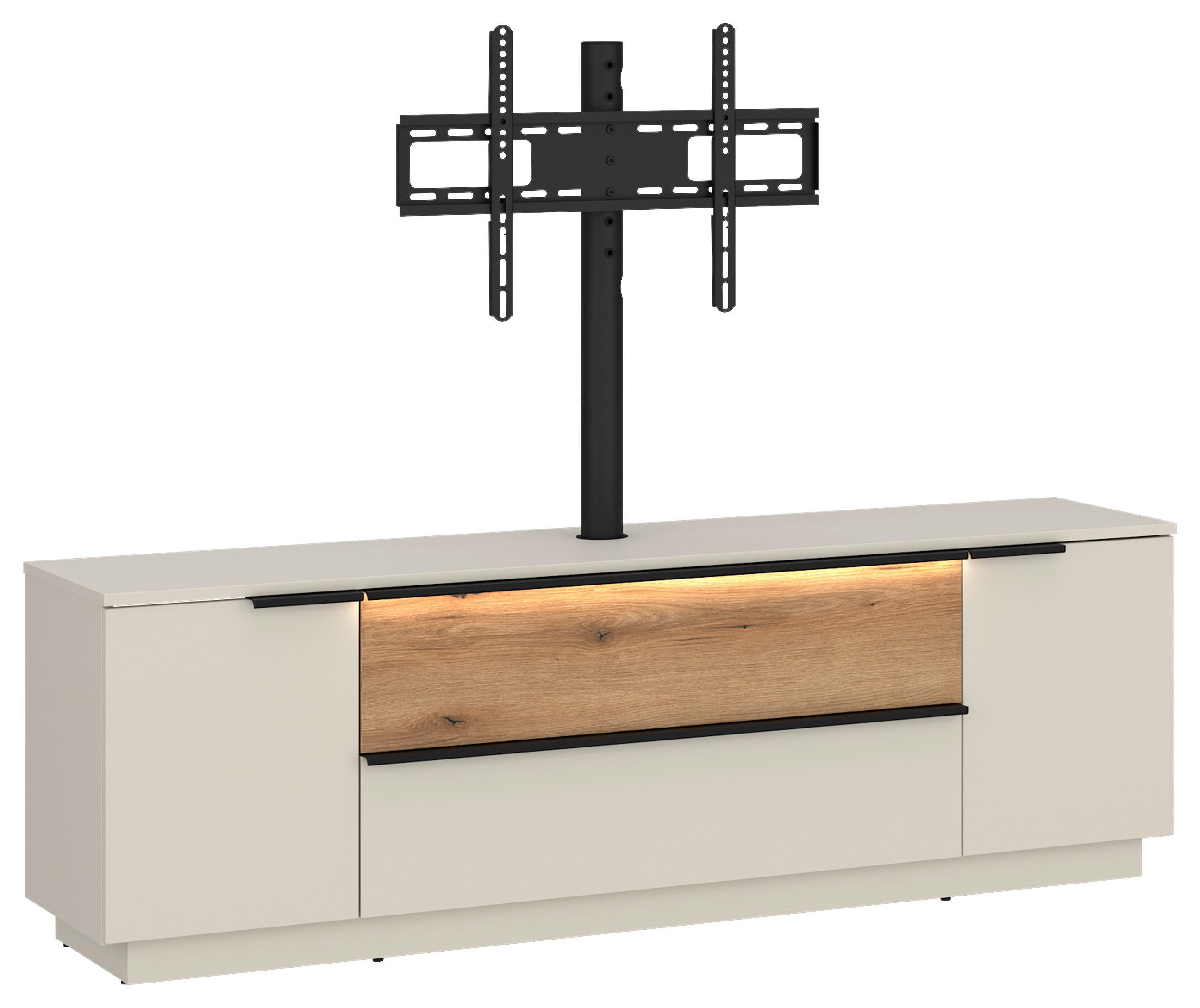 Phonotisch Neo B: 160 cm Kaschmir/Eichefarben - Kaschmir/Eichefarben, Trend, Holzwerkstoff (160/53/40cm)