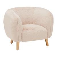 DĚTSKÉ KŘESLO FLUFFY -TREND- - béžová, Moderní, dřevo/kompozitní dřevo (52/44/41cm) - Premium Living