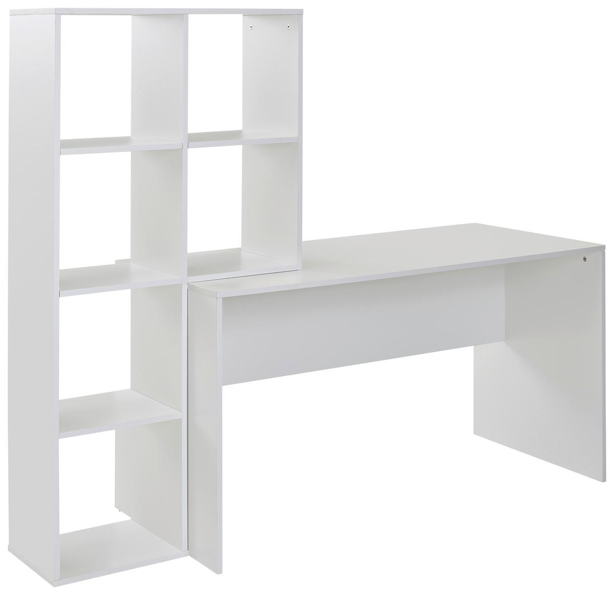 Psací stůl pro mladé bílý - bílá, Moderní, kompozitní dřevo (170/59/143,5cm) - MID.YOU