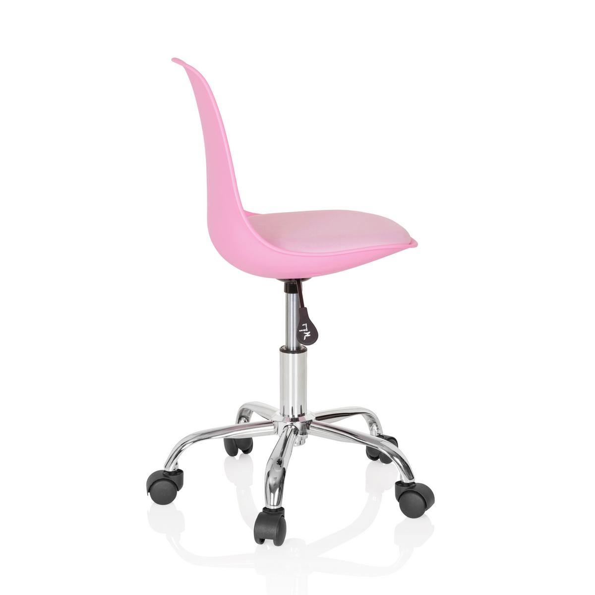 Jugenddrehstuhl Fancy II Pink - Pink, Basics, Kunststoff/Textil (40/72-82/44cm) - MID.YOU