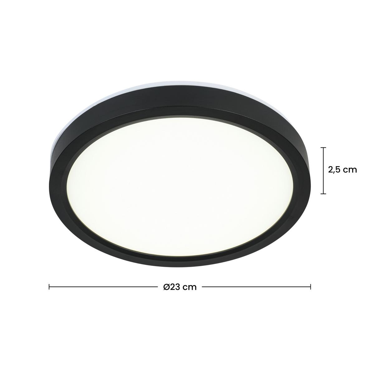 STROPNÉ LED SVIETIDLO TIR - čierna/biela, Modern, plast (23/2,5cm) - Mömax