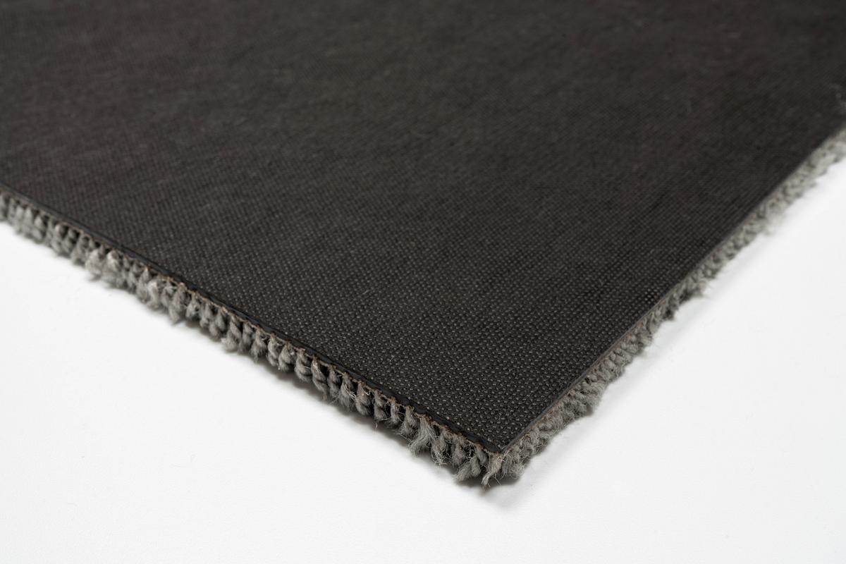 Teppichfliese Dunkelgrau Carousel 50x50cm Florhöhe 10mm - Dunkelgrau, Basics, Textil (50/50cm)