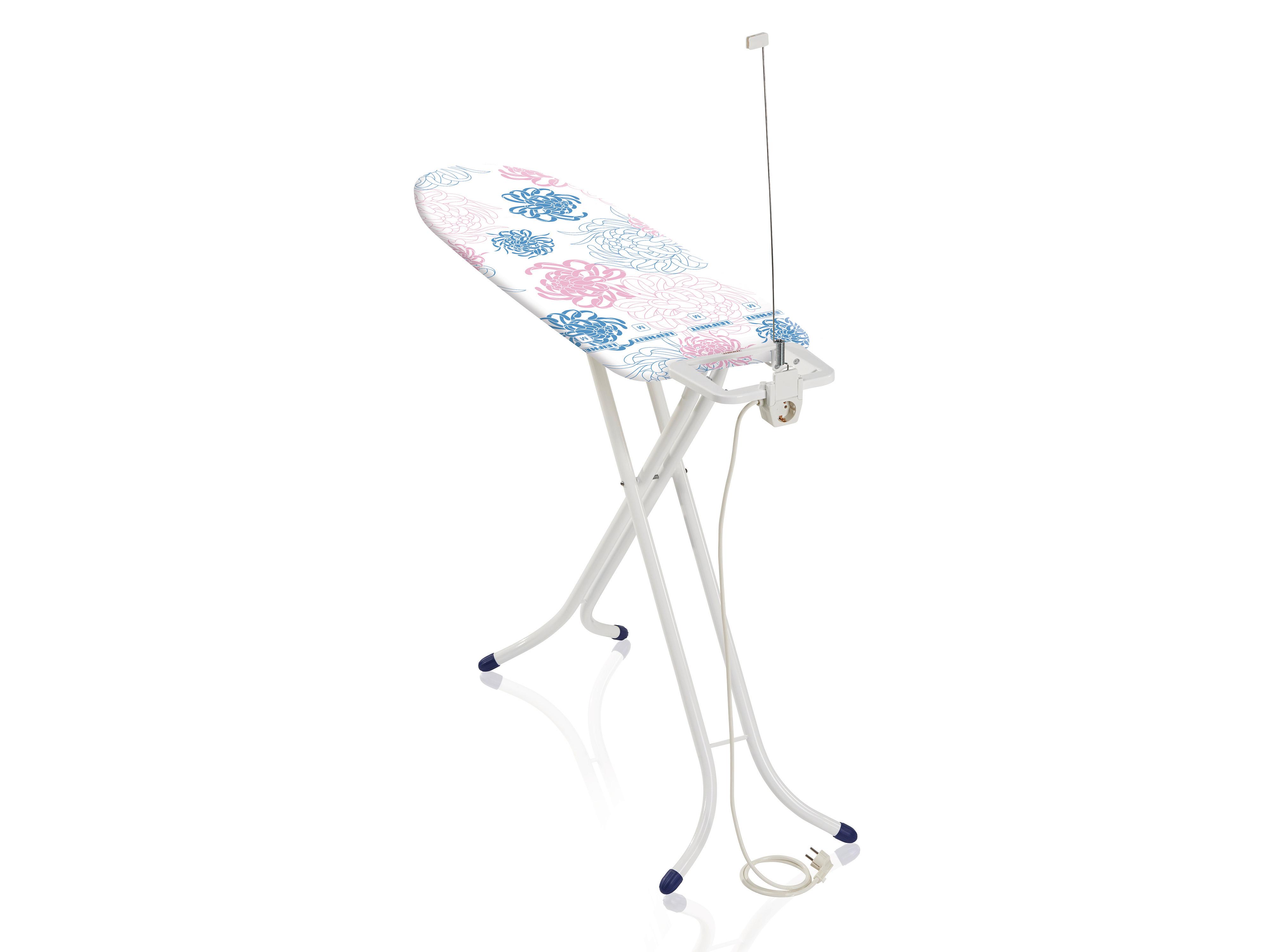 Bügelbrett Classic Compact Plus, 38x120 cm Kabelhalterung - Rosa/Weiß, Basics, Textil (96cm) - Leifheit