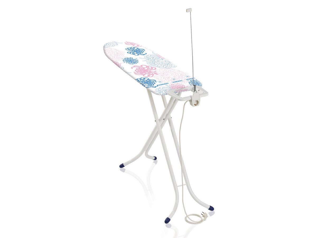 Bügelbrett Classic Compact Plus, 38x120 Cm Kabelhalterung - Rosa/Weiß, Basics, Textil (96cm) - Leifheit