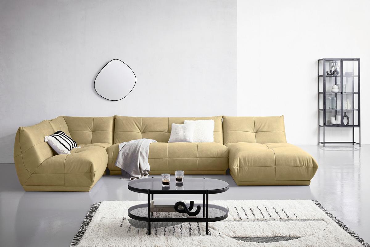 Modul Sofa Giselle Ecke B: 105 Cm Beige - Beige, Trend, Textil (105/80/105cm) - Livetastic