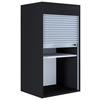 Aktenschrank Aktos L versperrbar Schwarz B: 50 cm - Schwarz/Grau, MODERN, Holzwerkstoff/Kunststoff (50/93/40cm) - MID.YOU