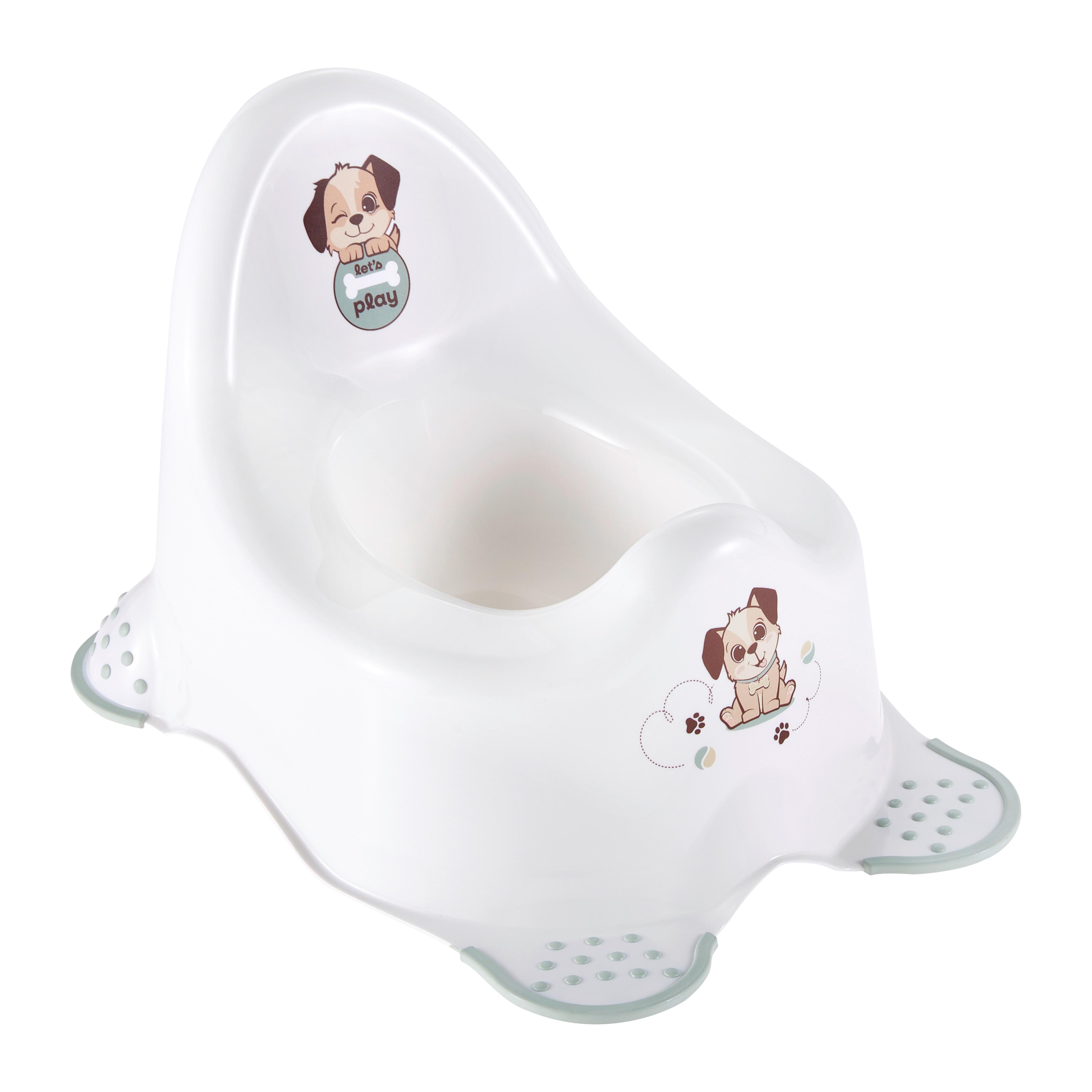 Töpfchen 'Dogs' weiß - Weiß, MODERN, Kunststoff (38/27/23,5cm)