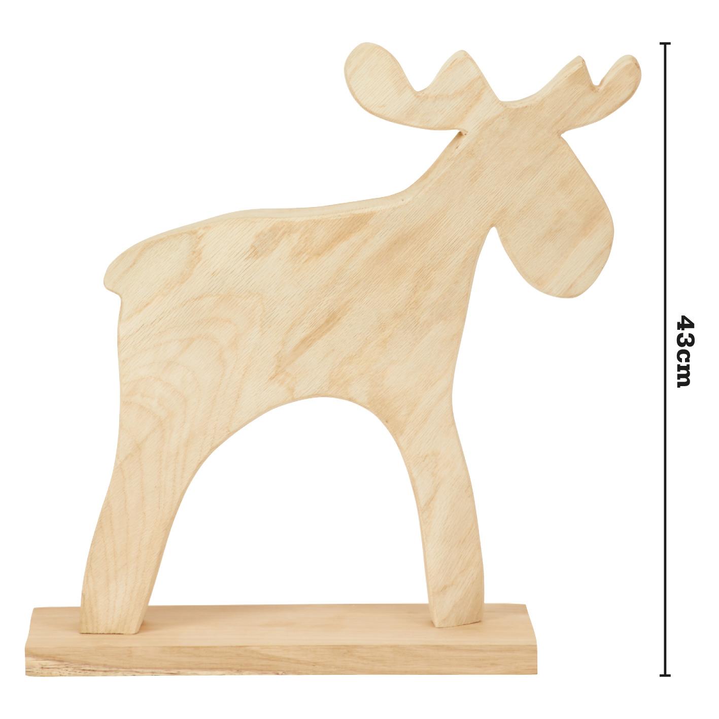 Dekorácia Sob Fynn Masív Výška 43cm - prírodné farby, Moderný, drevo (43cm) - Bessagi Home