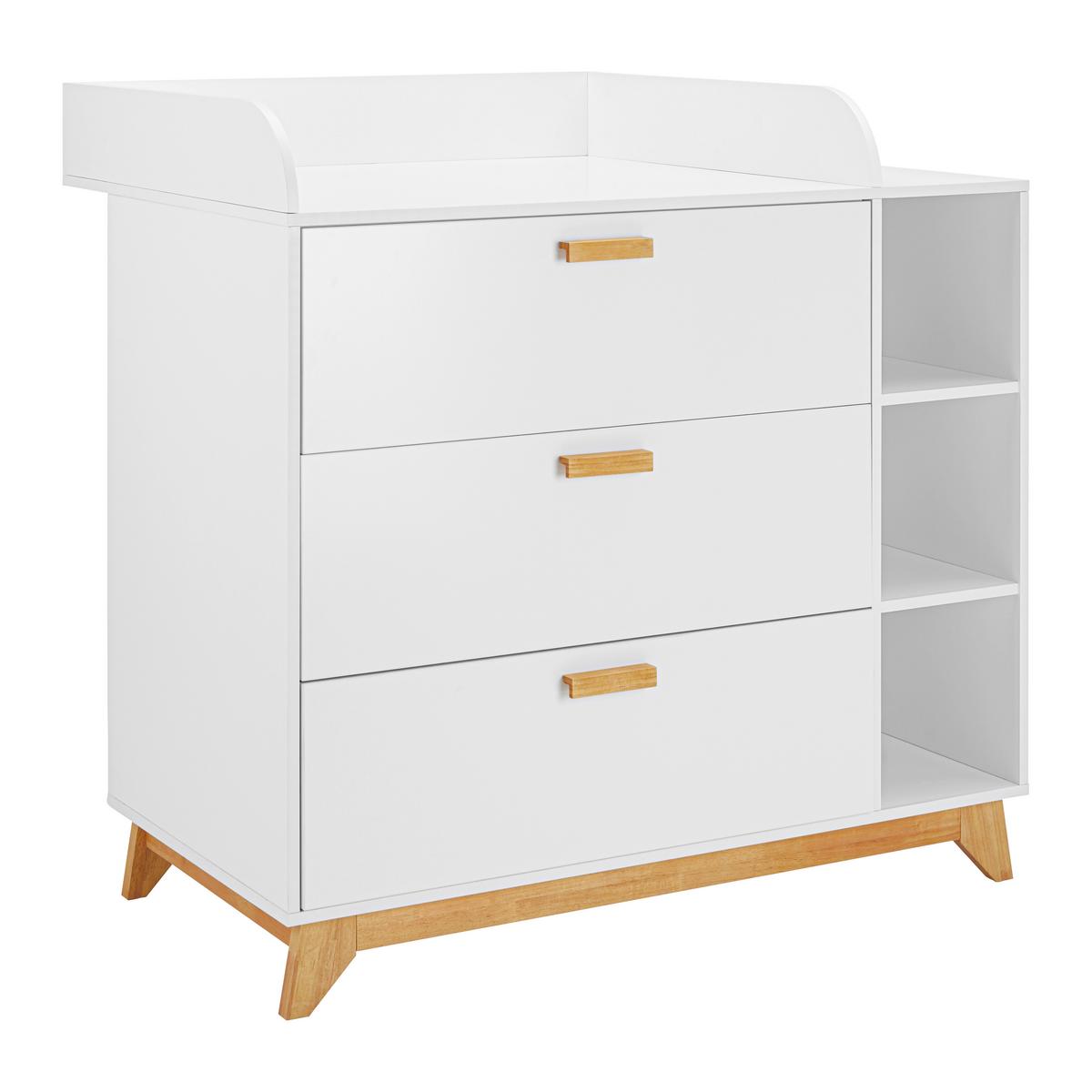 Přebalovací komoda MILAN - bílá, Moderní, dřevo (109,4/109,5/76cm) - Modern Living