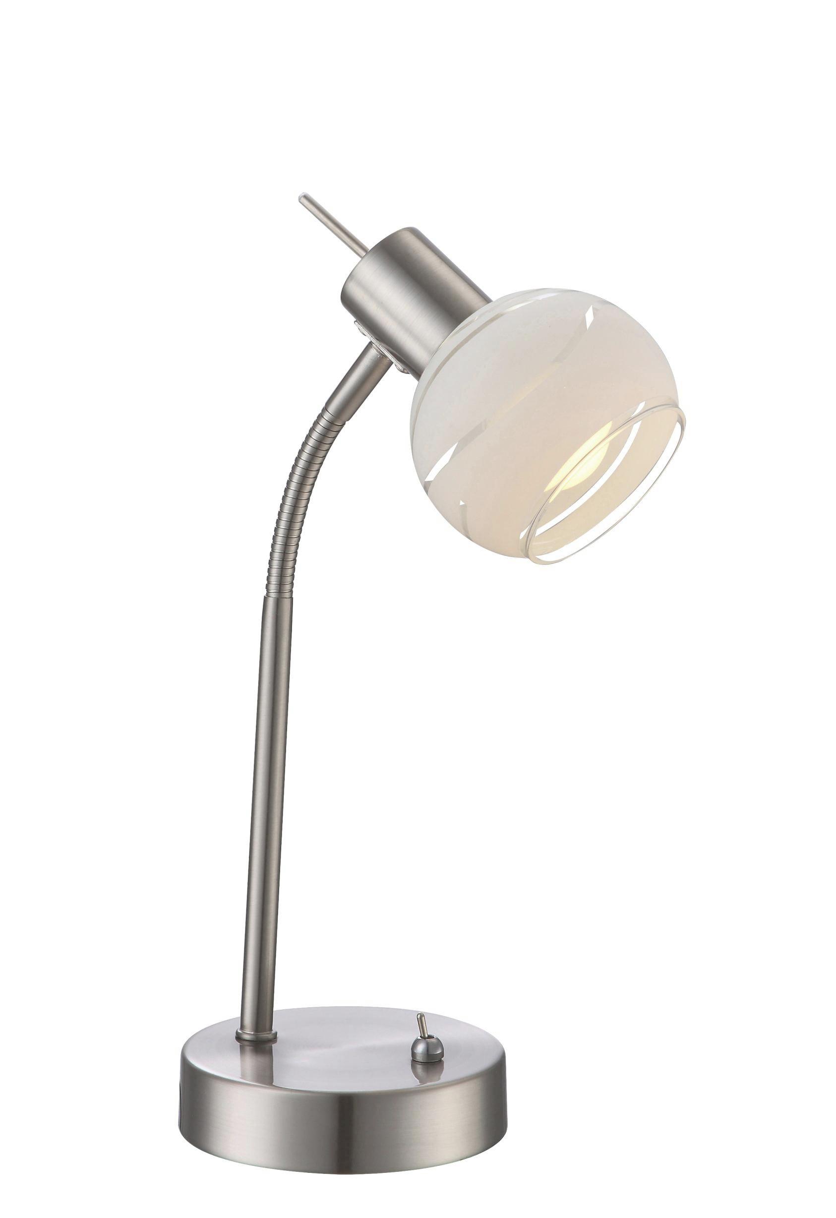 Asztali Lámpa Olivia - konvencionális, Üveg/Fém (12/21,7cm)