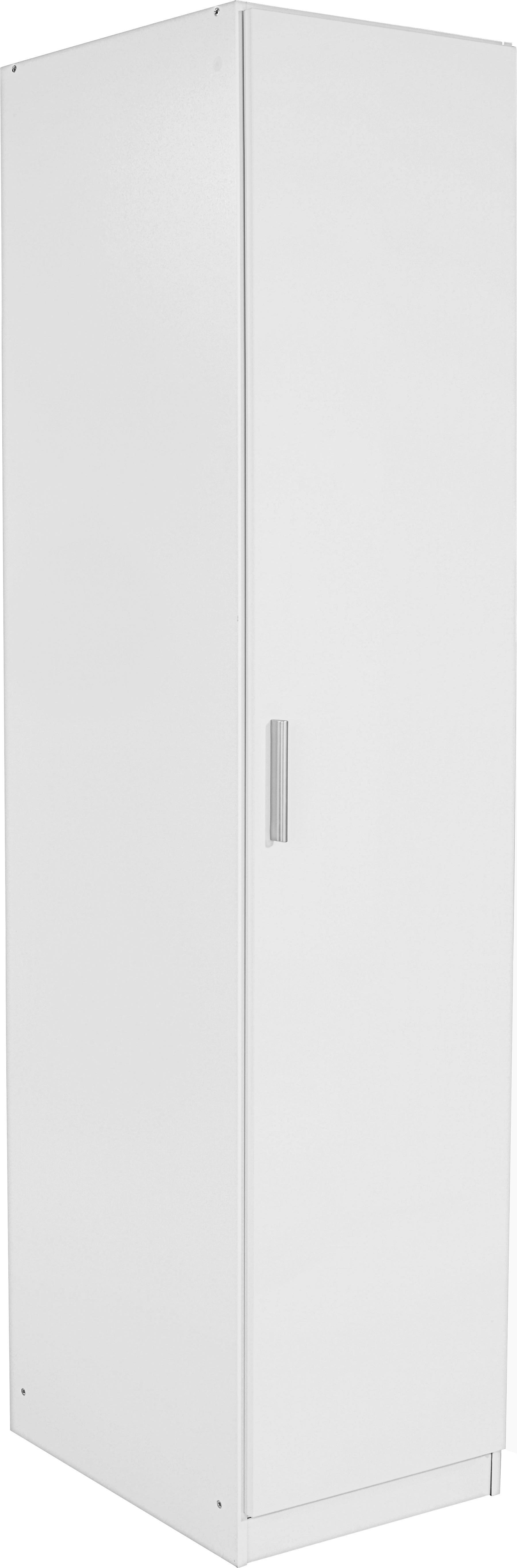 ŠATNÍ SKŘÍŇ CELLE - bílá/barvy hliníku, Moderní, kompozitní dřevo/plast (47/197/54cm)