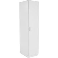 ŠATNÍ SKŘÍŇ CELLE - bílá/barvy hliníku, Moderní, kompozitní dřevo/plast (47/197/54cm)