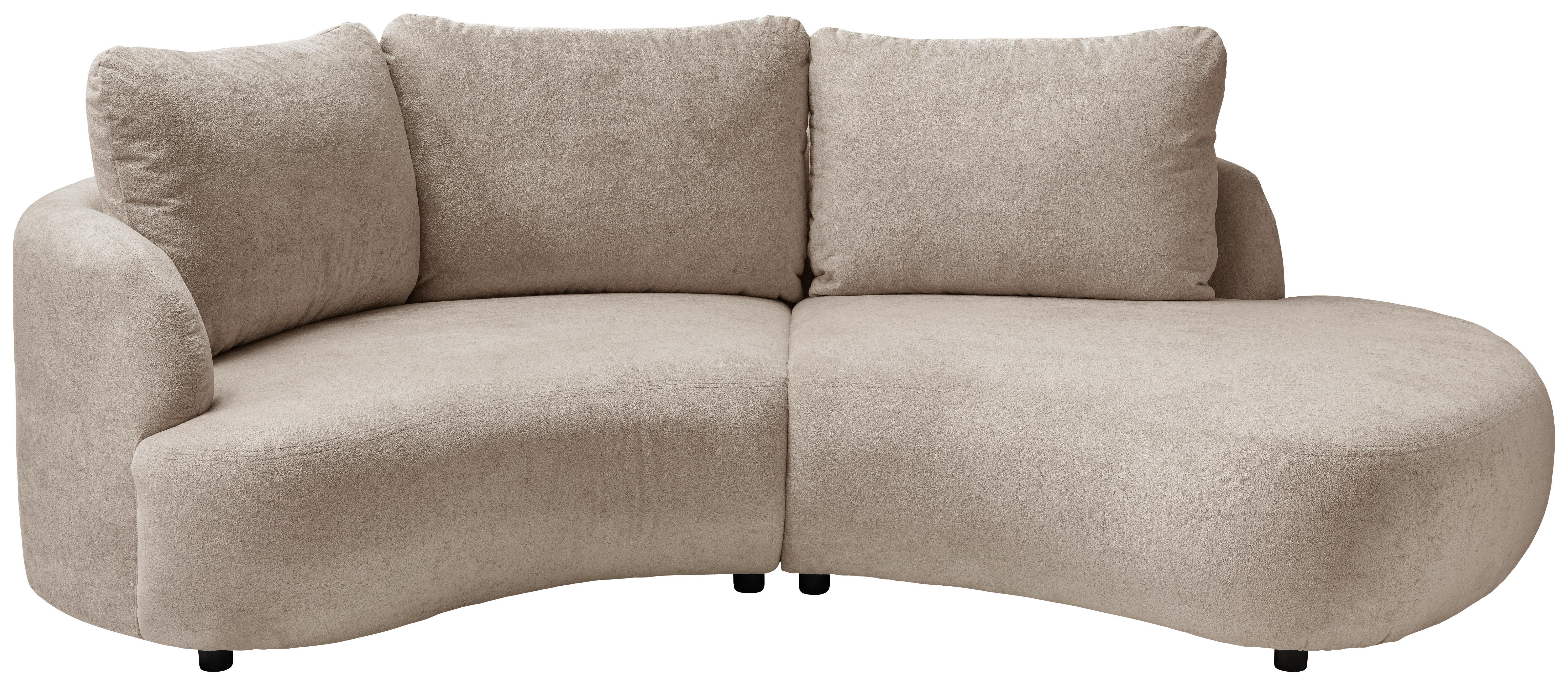 Ecksofa Doppo, Taupe S: 139x250 cm - Taupe/Schwarz, MODERN, Textil (139/250cm) - Livetastic