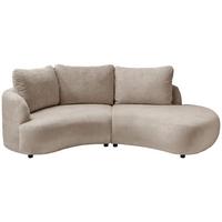 Ecksofa Doppo, Taupe S: 139x250 cm - Taupe/Schwarz, MODERN, Textil (139/250cm) - Livetastic
