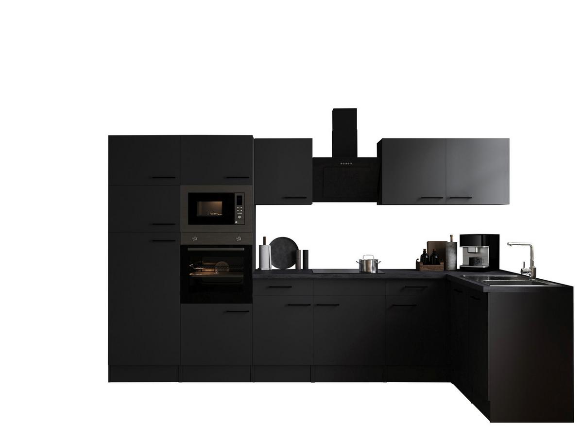 Eckküche Oliver Dunkelgrau S: 340x172cm - Dunkelgrau/Grau, Design, Holzwerkstoff (340/172cm) - Respekta