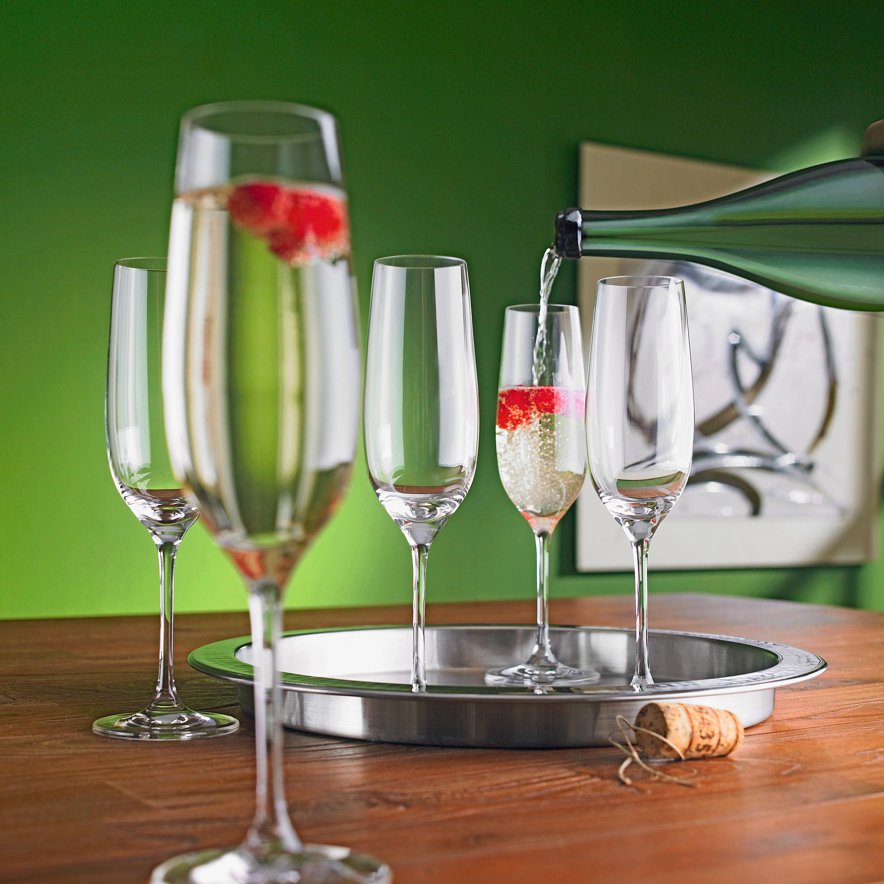 Sklenice Na Sekt Kiki, 340ml - průhledné, Moderní, sklo (6,6/25cm) - Premium Living