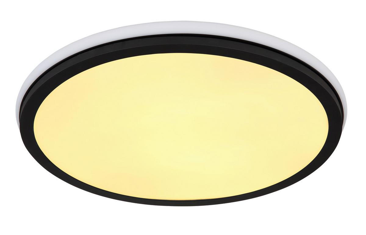 STROPNÉ LED SVIETIDLO JAXXI - čierna/opálová, Design, kov/plast (45/7cm) - Globo