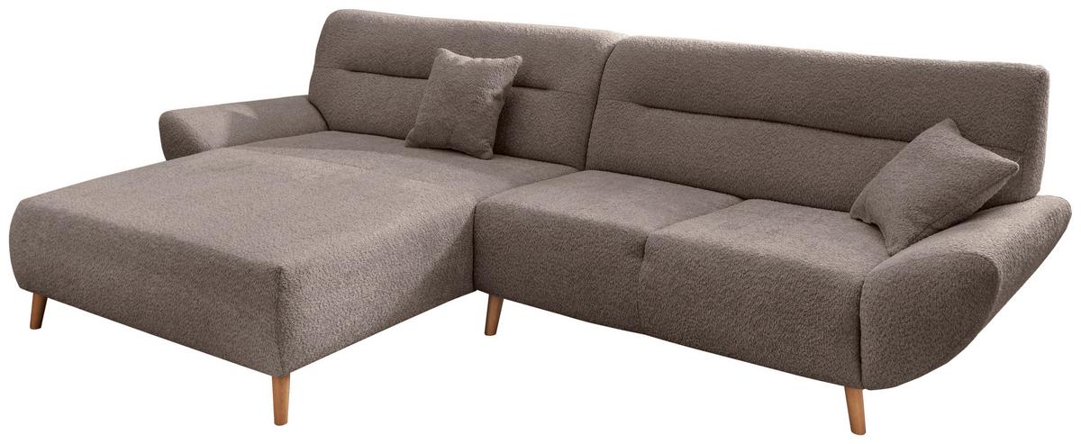 Ecksofa Drago, Taupe S: 166x290 cm - Taupe/Wildeiche, KONVENTIONELL, Textil (166/290cm) - MID.YOU