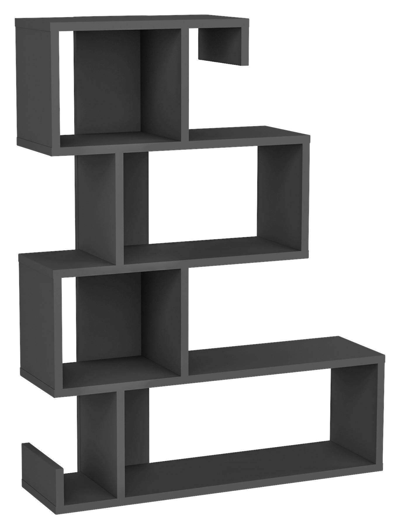 Regal Ares B: 80 cm, Anthrazit - Anthrazit, Design, Holzwerkstoff (80/103,8/23,8cm) - MID.YOU