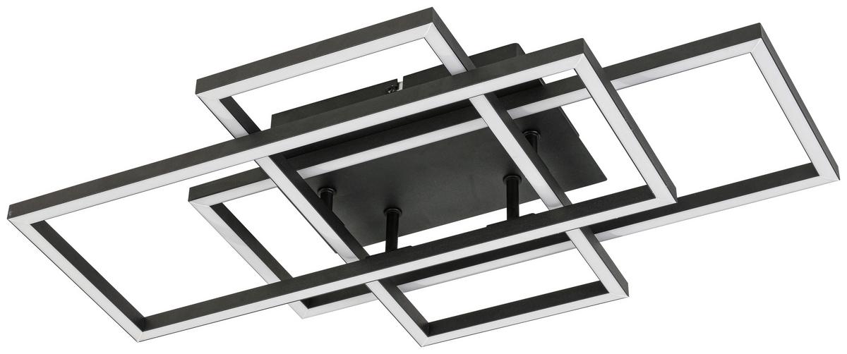 LED-Deckenleuchte Amil - Schwarz, MODERN, Kunststoff/Metall (58/36/9cm) - Luca Bessoni
