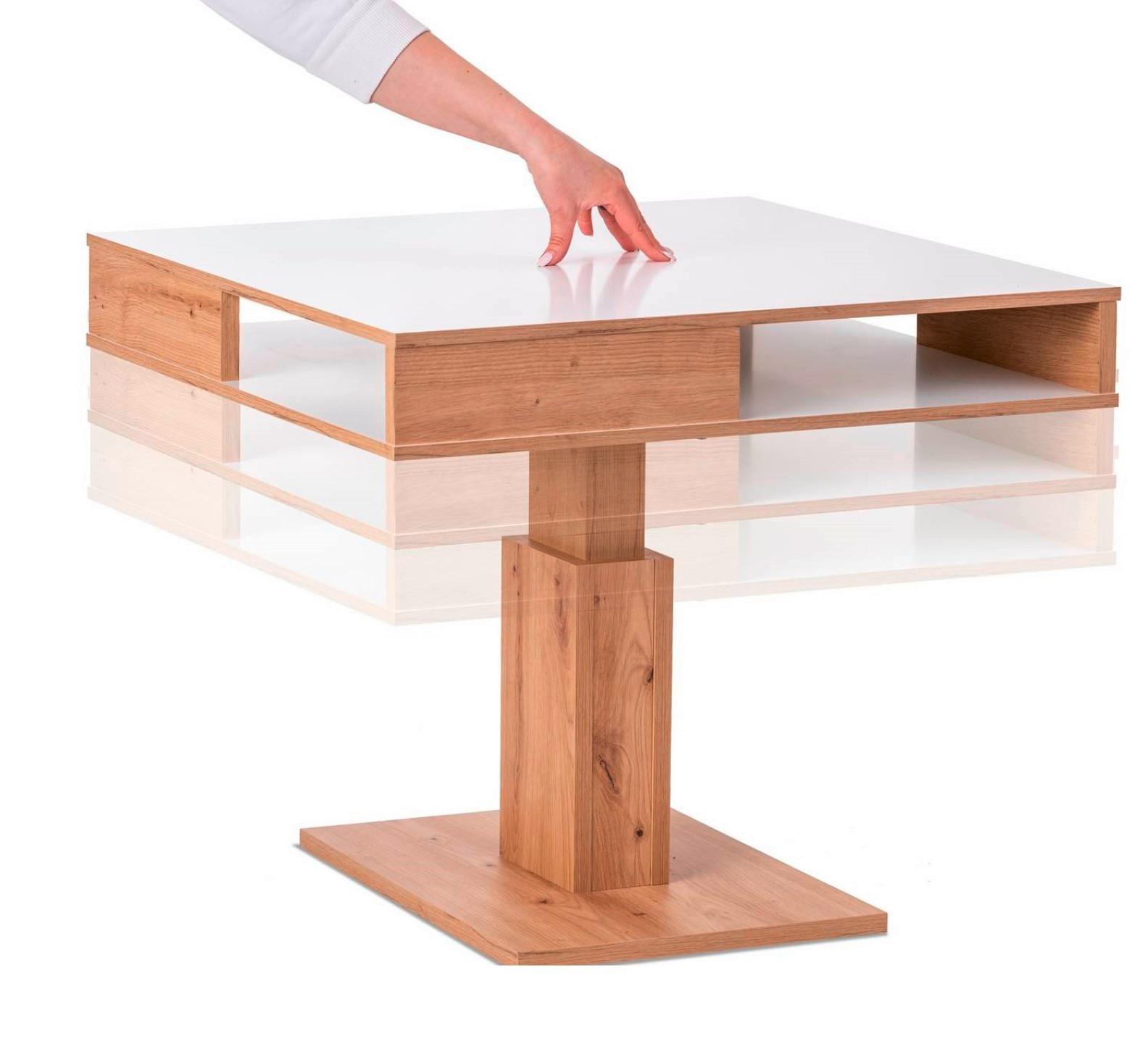 Couchtisch höhenverstellbar Belcanto Weiß