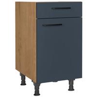 Schubkastenunterschrank Easytouch - Blau/Eichefarben, MODERN, Holzwerkstoff (45/87/56cm) - Nobilia