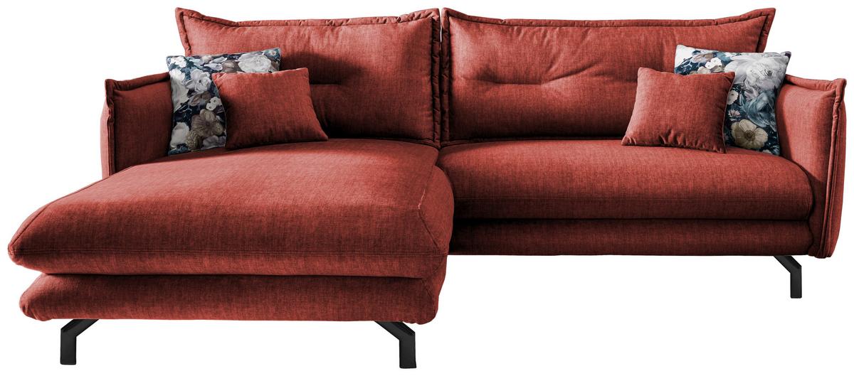 Ecksofa Lava Koralle S: 180/255 cm - Türkis/Koralle, MODERN, Textil (180/255cm) - Livetastic