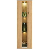 Hängevitrine Power B: 42,2 Cm Evoke Eiche Hell Dekor - Klar/Eichefarben, MODERN, Glas/Holzwerkstoff (42,2/129,8/32cm)