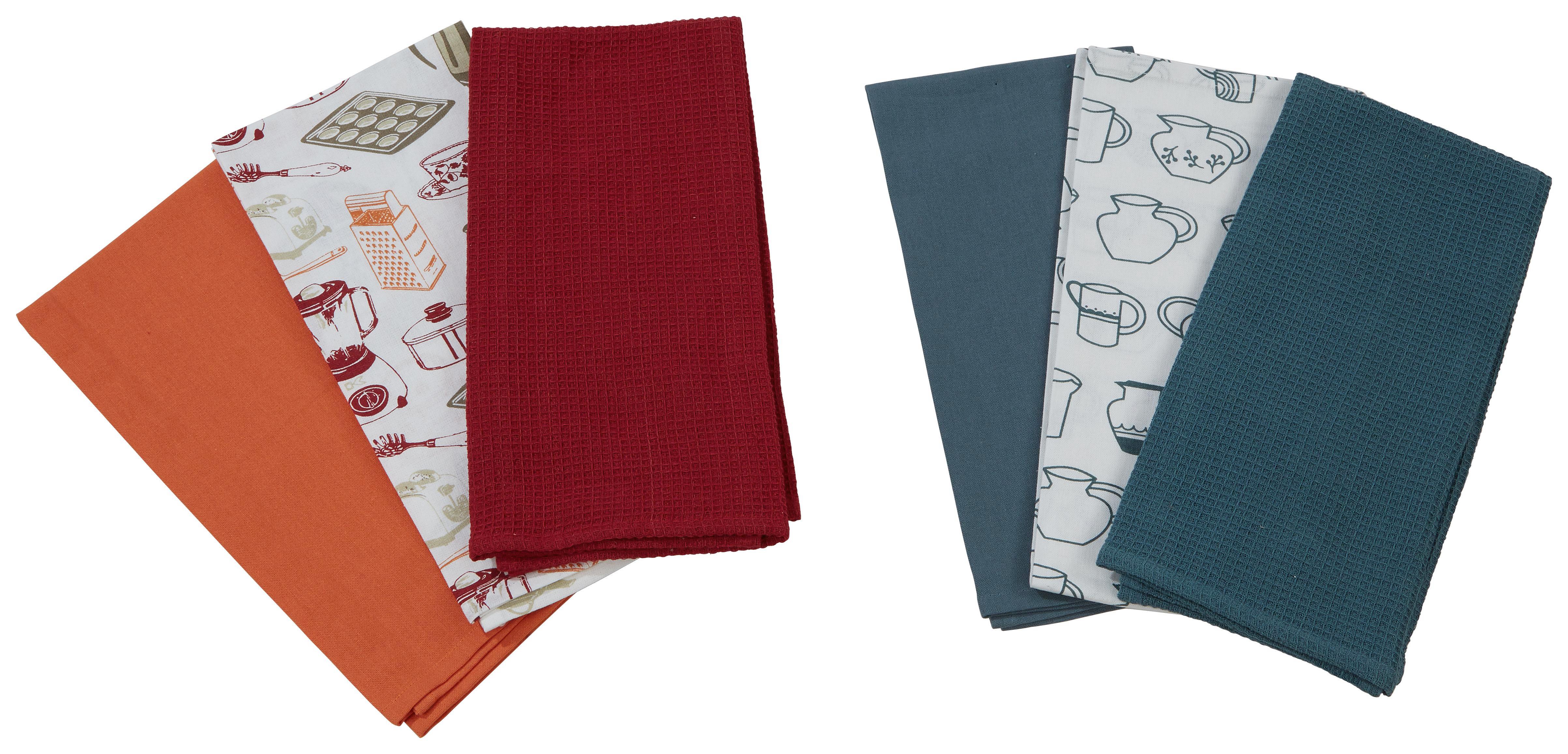 Törlőkendő Szett Inka - Szürke/Narancs, konvencionális, Textil (50/70cm) - Ombra