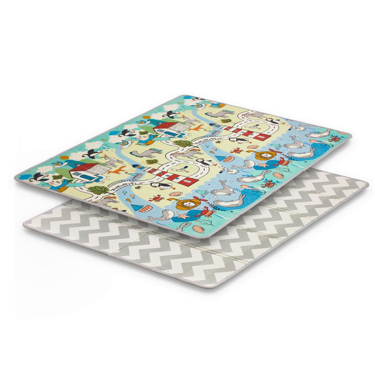 Spieldecke Matty 2 Multicolour,b/h/t: 197x1x147cm - Multicolor/Weiß, Basics (197/1/147cm) - Kinderkraft