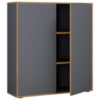 KANCELÁRSKA SKRIŇA SALIA B100 - dub medový/antracitová, Design, kompozitné drevo (100/110/33cm) - P & B