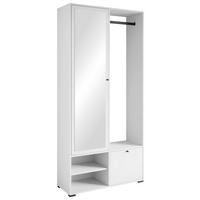ŠATNA DINO - bílá, Trend, kompozitní dřevo (90/190/33cm) - MID.YOU