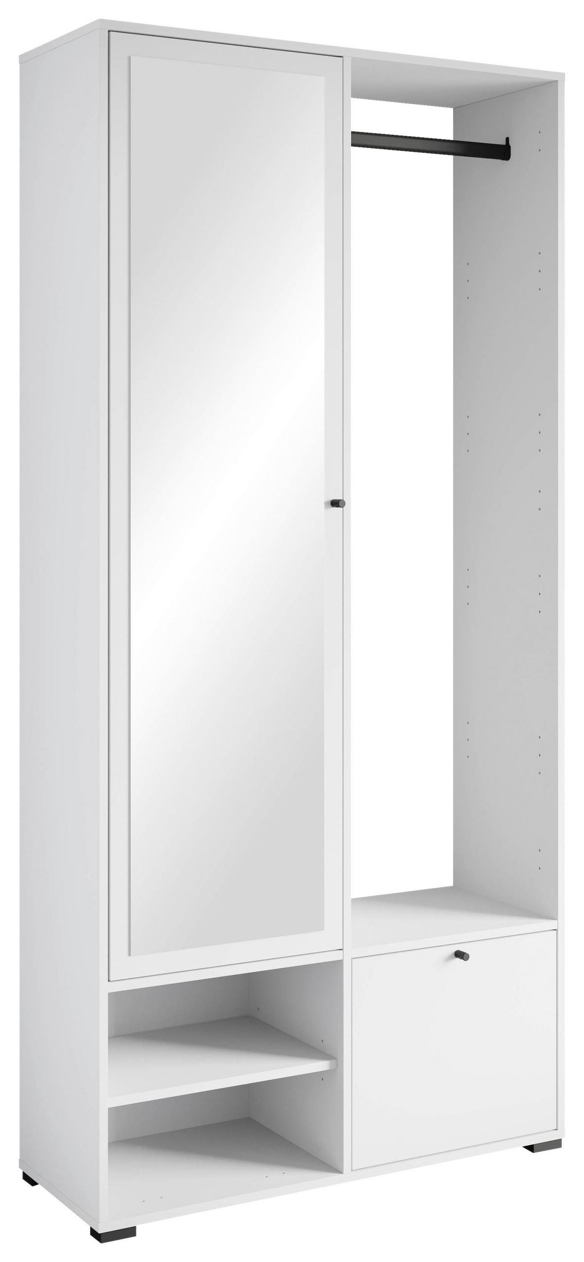 ŠATNA DINO - bílá, Trend, kompozitní dřevo (90/190/33cm) - MID.YOU