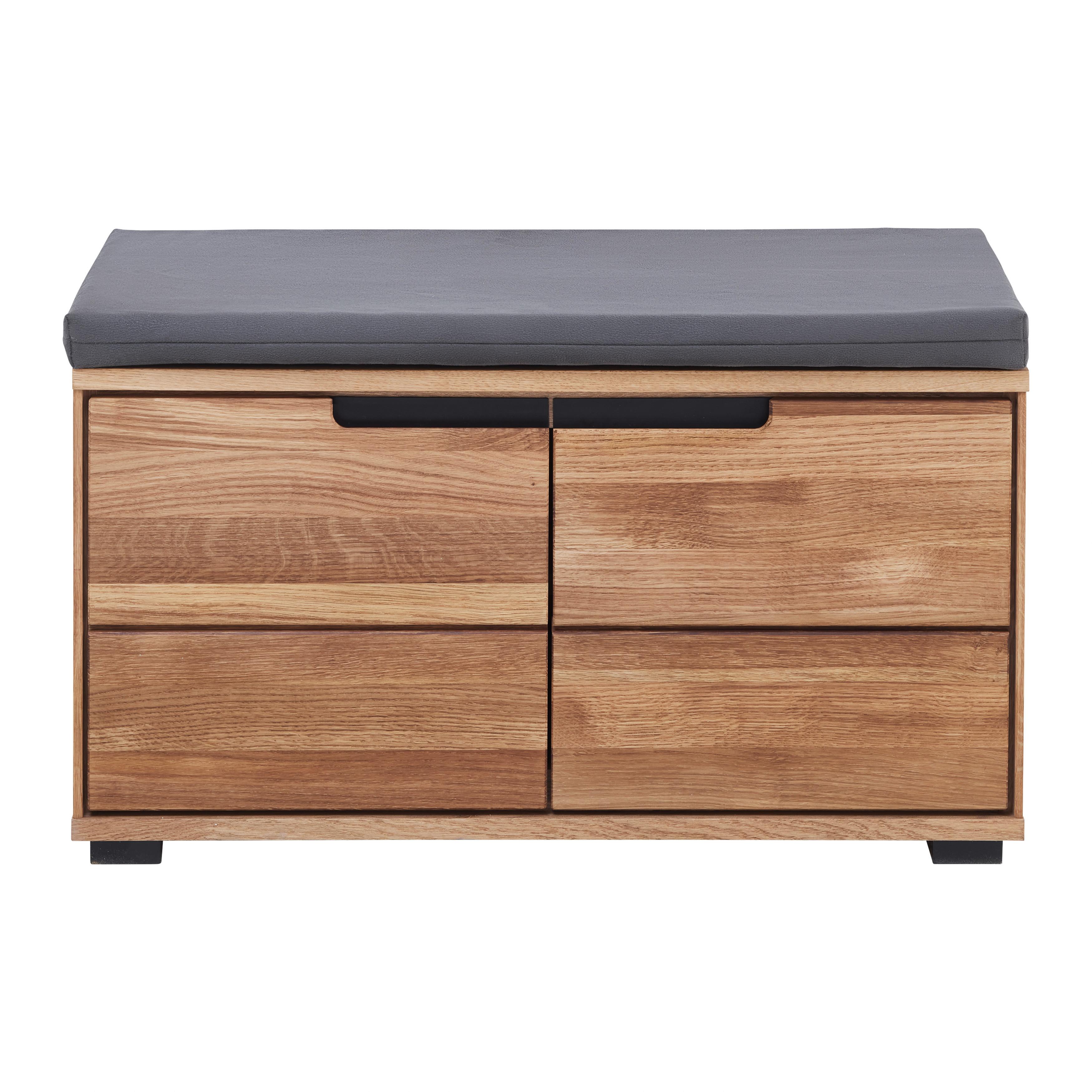 ŠATNÍ LAVICE LOLA - šedá/divoký dub, Lifestyle, kov/dřevo (80/47/40cm) - ecoTree