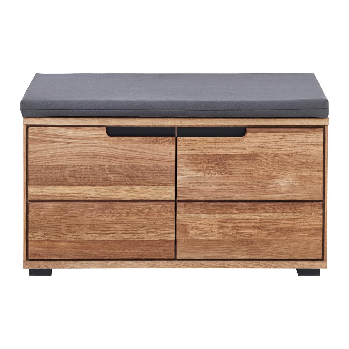ŠATNÍ LAVICE LOLA - šedá/divoký dub, Lifestyle, kov/dřevo (80/47/40cm) - ecoTree