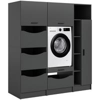 Prádelna Free Antracit - antracitová, Basics, kompozitní dřevo (176/195/68cm) - MID.YOU