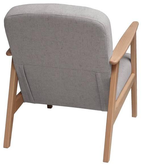Sessel Retro - Beige/Buchefarben, MODERN, Holz/Textil (63/78/78cm) - Livetastic
