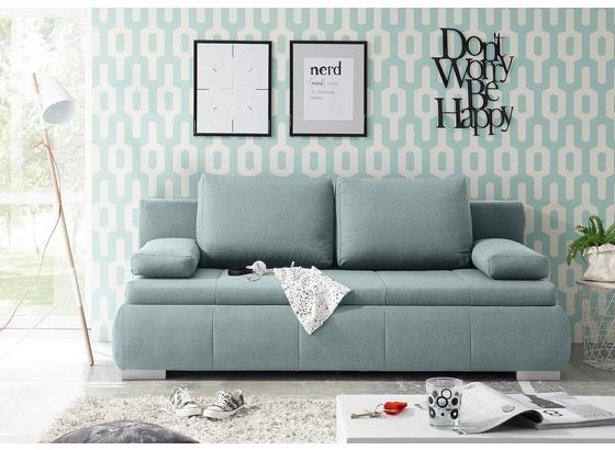 Schlafsofa Norman Lux.3Dl B: ca. 208 cm - Blau/Silberfarben, KONVENTIONELL, Holzwerkstoff/Textil (208/95/105cm) - Carryhome Schlafsofa Norman Lux.3Dl B: ca. 208 cm - Blau/Silberfarben, KONVENTIONELL, Holzwerkstoff/Textil (208/95/105cm) - Carryhome