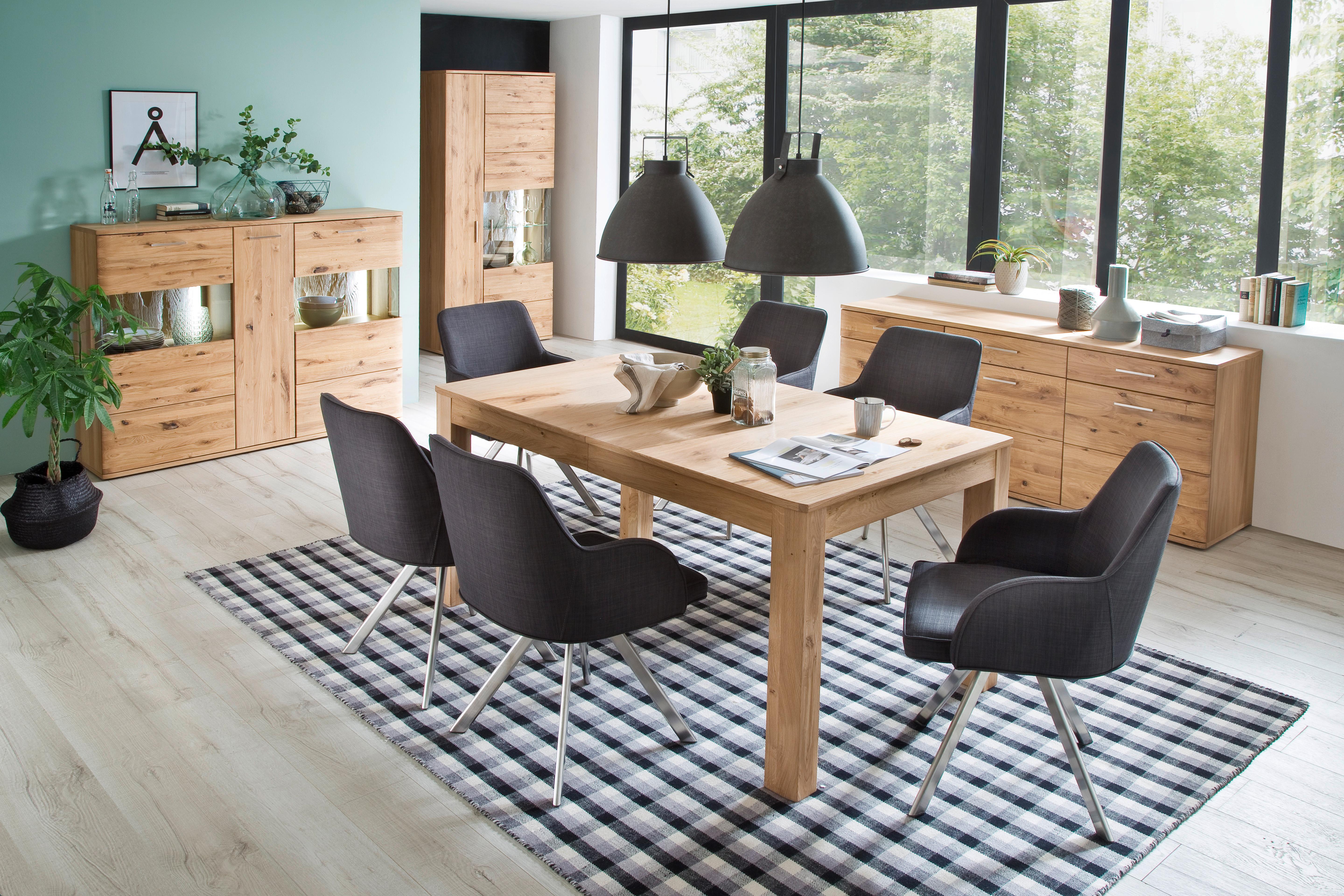 Esstisch Santori 160-260x90 Cm Eichefarben - Eichefarben, Design, Holz/Holzwerkstoff (160-260/90/77cm) - Livetastic