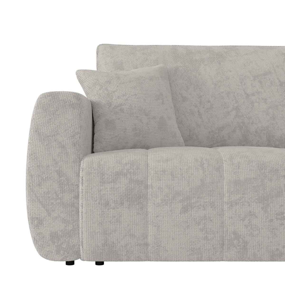 Schlafsofa Bali - Silberfarben/Schwarz, MODERN, Holz/Textil (245/74-90/104cm) - Luca Bessoni
