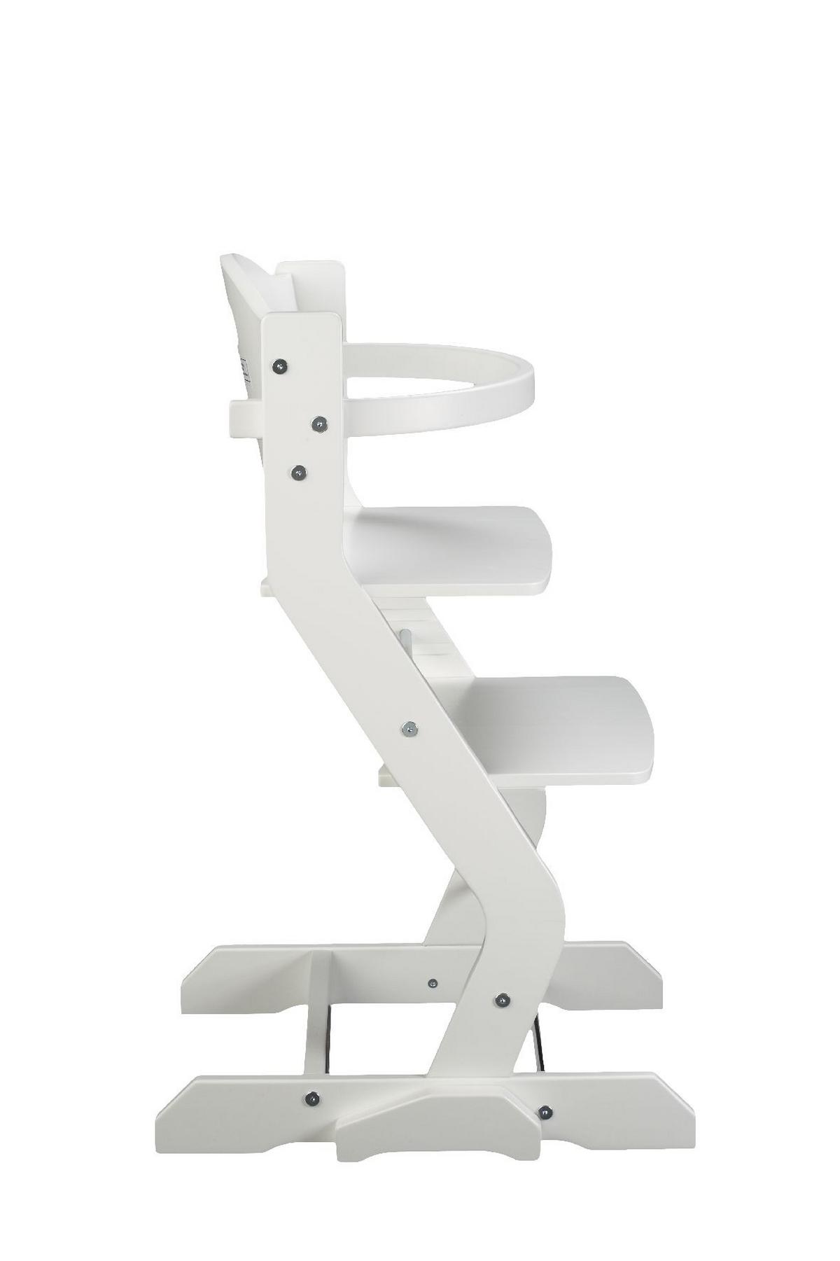 Kinderstuhl Weiß, L/B/H: 50x43x81cm - Weiß, Basics, Holz (50/43/81cm) - tiSsi