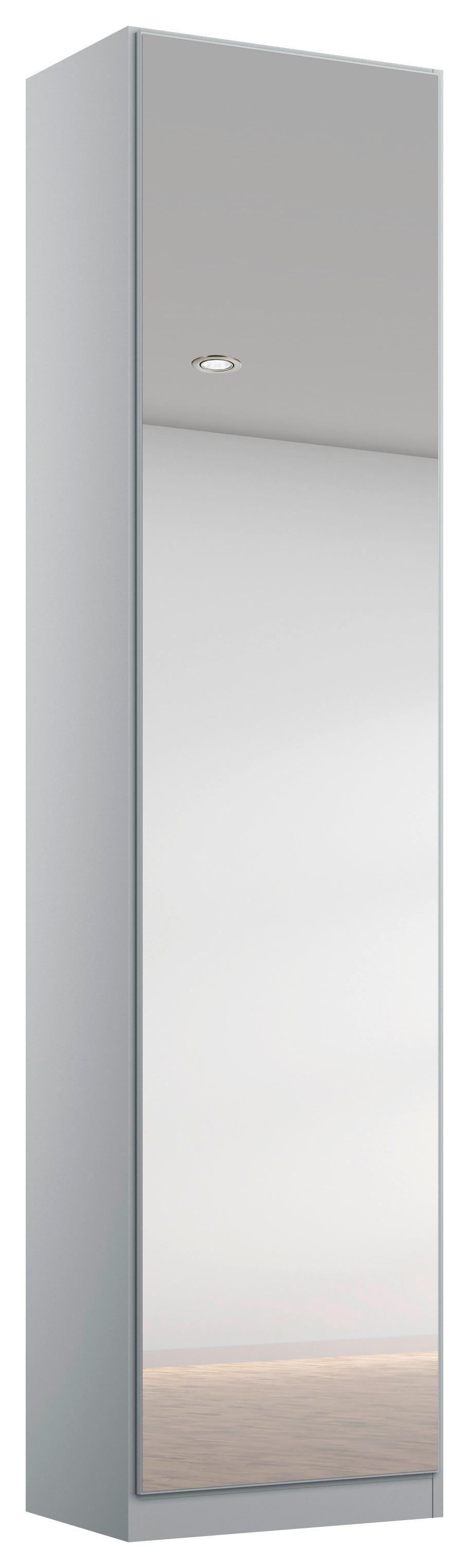 Drehtürenschrank Mit Spiegel 47 cm Alabama Seidengrau
