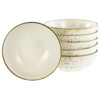 Müslischalenset, 6tlg. Steinzeug, Creme - Creme, Basics, Keramik (16,5/6cm) - Creatable